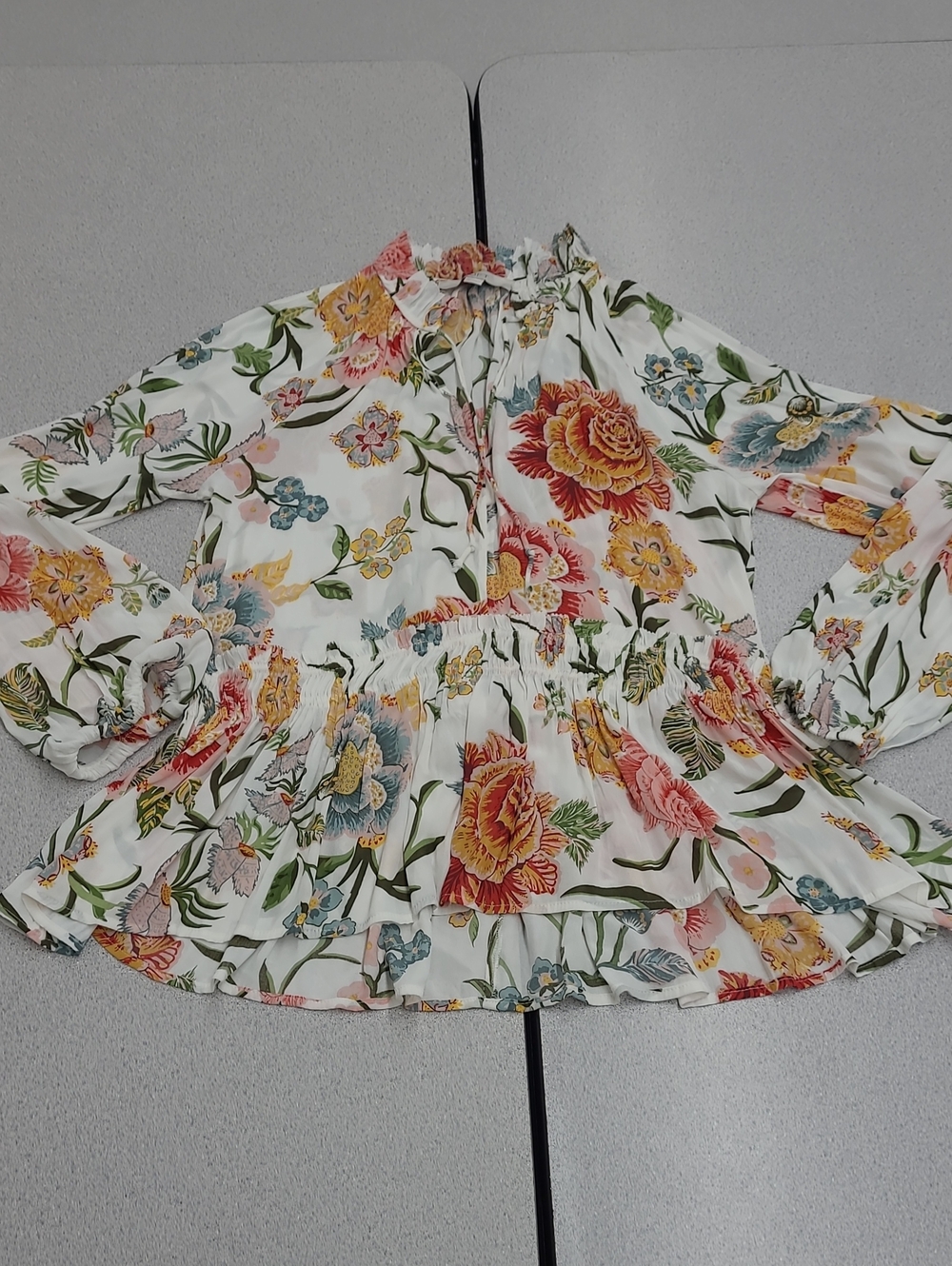 Ann Taylor Loft Poppy Floral Blouse Size S - Picture 5 of 11